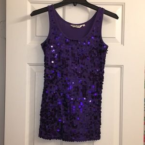 Sequin Purple Top